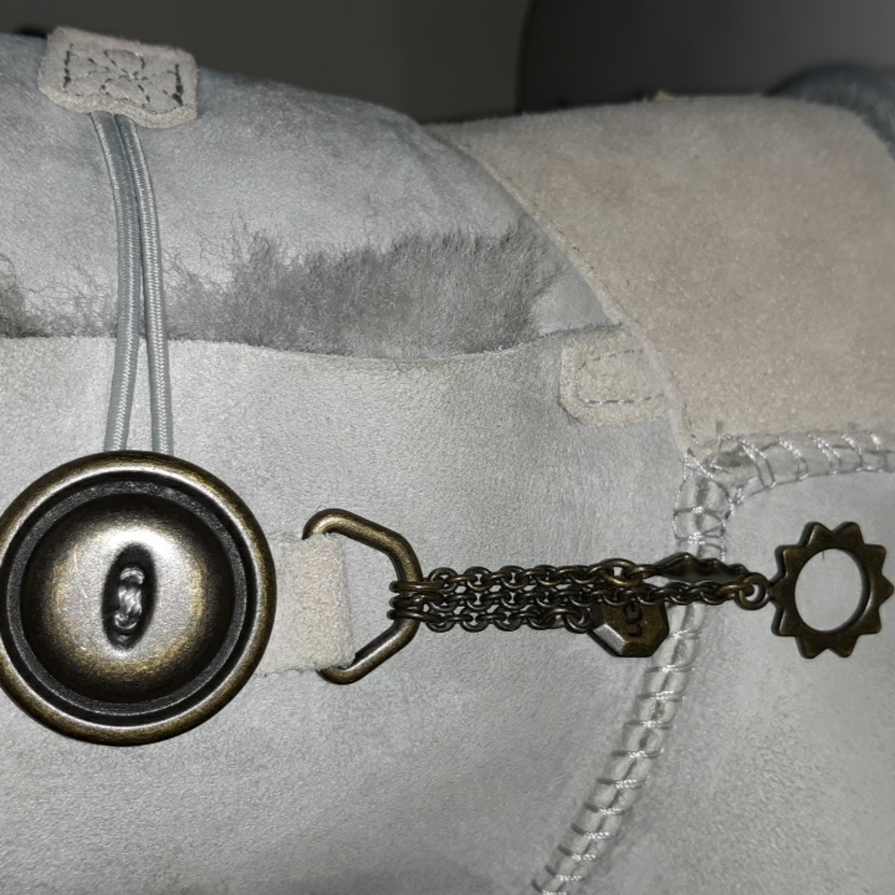 UGG Limited Edition "Azalea" Charm Boots-Light Mint/Gray/Cream - Picture 9 of 16